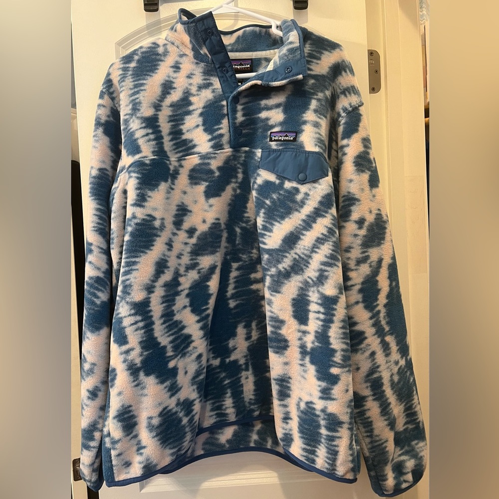 Patagonia Synchilla Snap-T Fleece Pullover Mighty Mycelium Wavy Blue